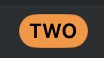 An orange cue tick
