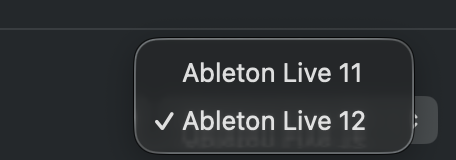 Pick Live 11 or Live 12 as your output target.